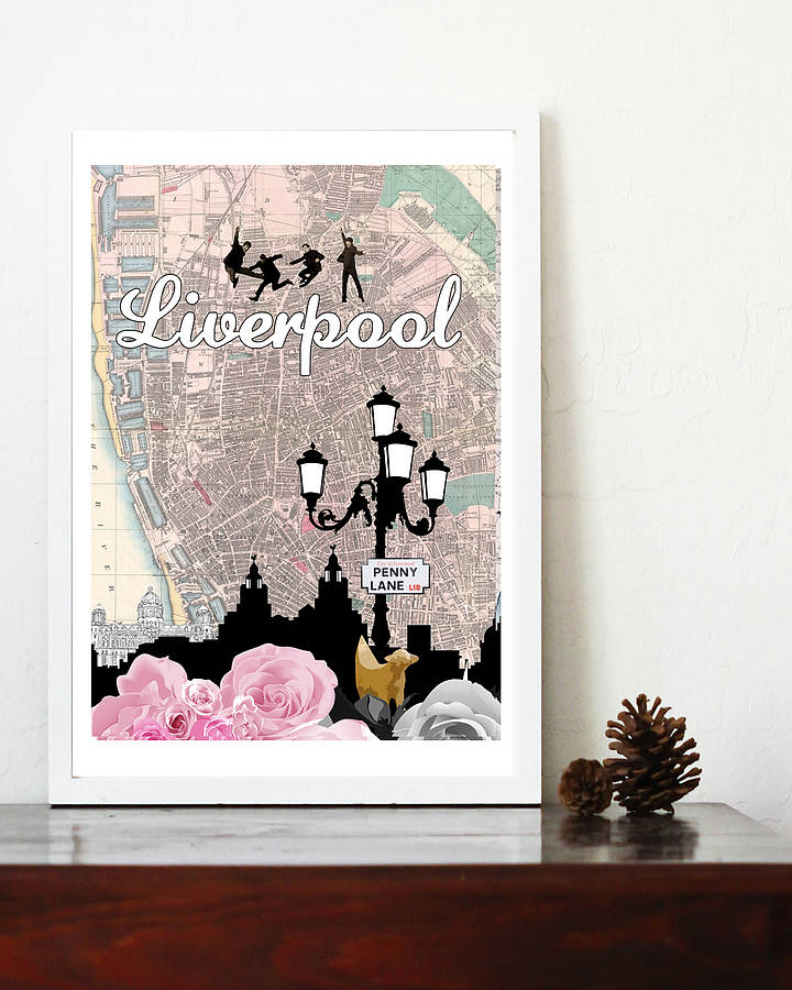 liverpool city art print or canvas by i love art london